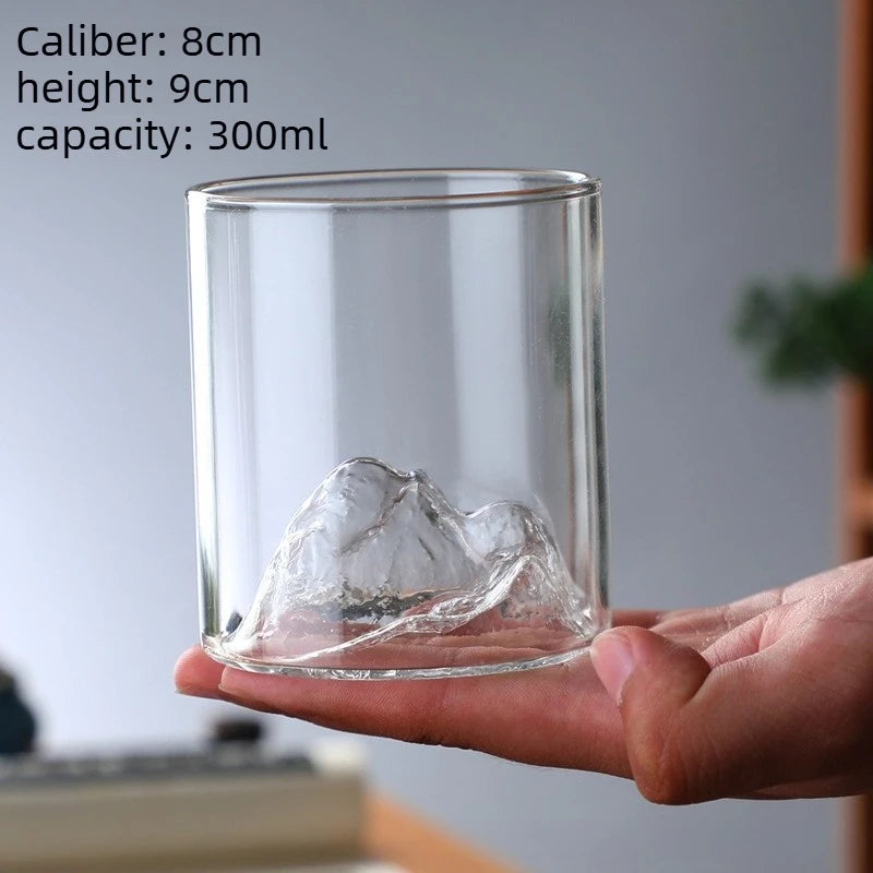 Mountain Range Whiskey Glass – 3D Borosilicate Drinkware Whiskey Glass Babs D-300ml 101-200ml