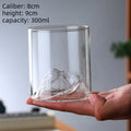 Mountain Range Whiskey Glass – 3D Borosilicate Drinkware Whiskey Glass Babs D-300ml 101-200ml