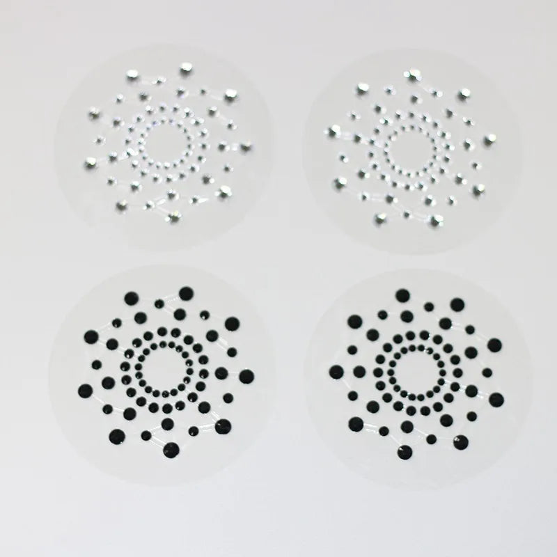 Rhinestone Nipple Covers – Self-Adhesive Silicone Breast Petals Nipple Covers Babs