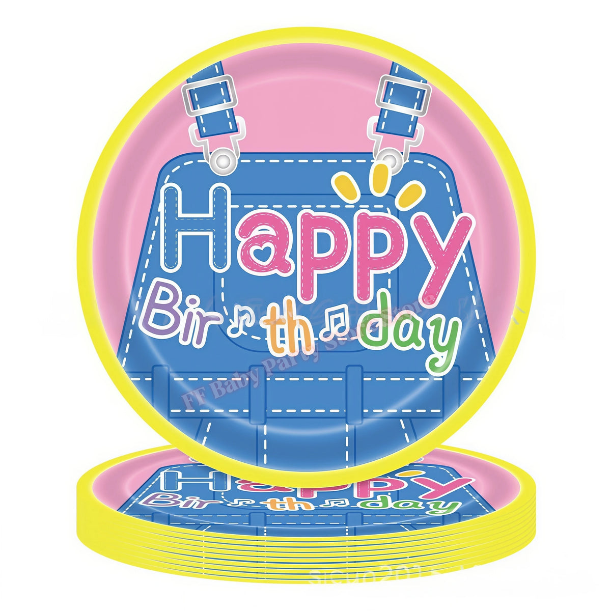 Kids Birthday Party Tableware Set – Cartoon Teacher Theme Party Tableware Set Babs 10pcs 9inch Plates