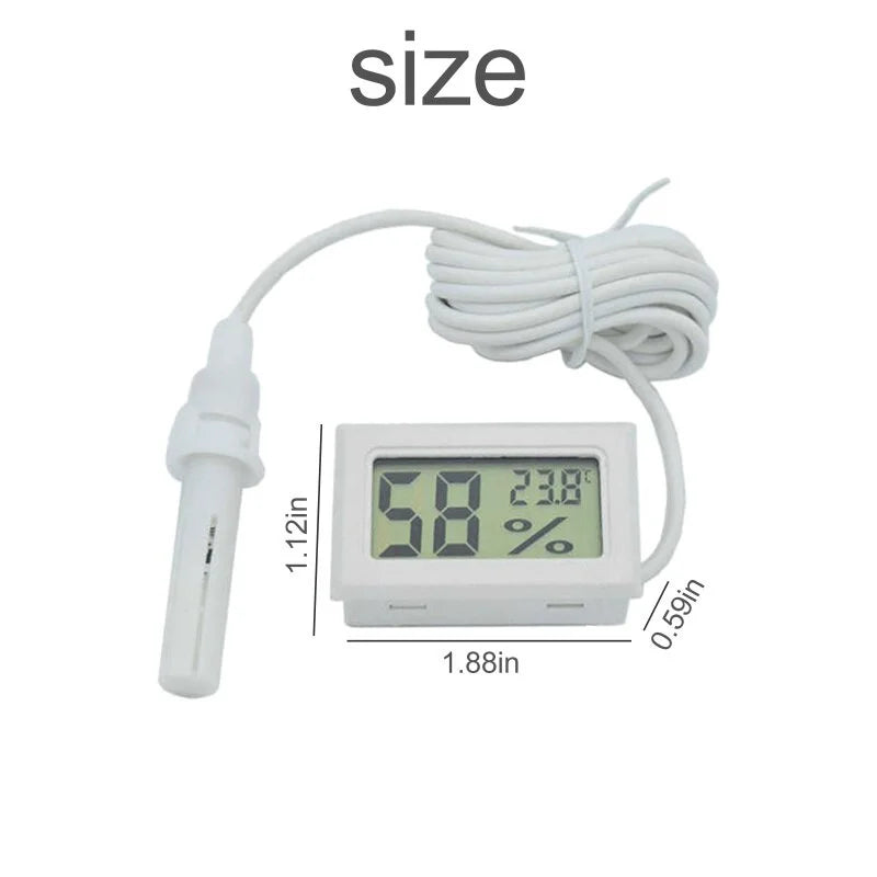 Mini LCD Hygrometer Thermometer with Probe – Beehive & Fridge Digital Hygrometer Thermometer Babs