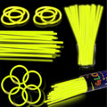 100 Pcs Glow Sticks – DIY Bracelets & Necklaces for Parties Glow Stick Set Babs Yellow One Size