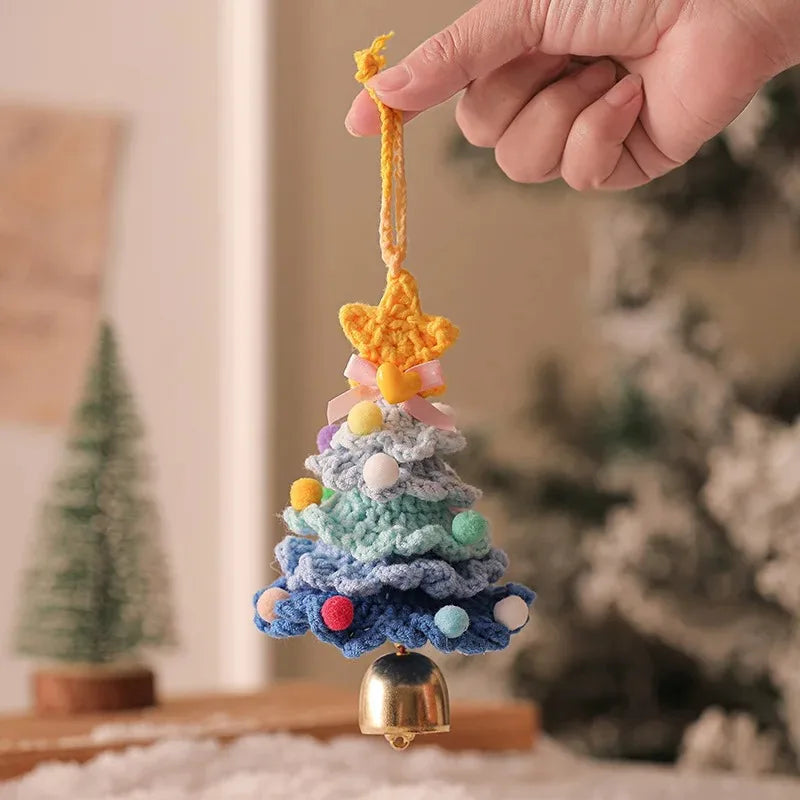 Crochet Christmas Tree Pendant – Plush Yarn Holiday Ornament Christmas Ornament Pendant Babs