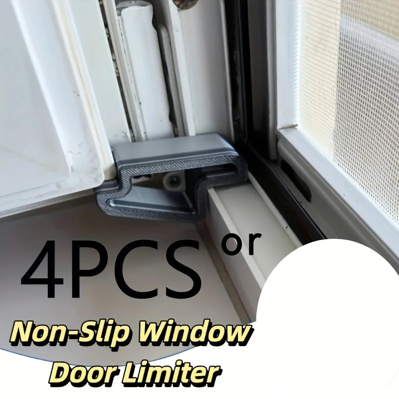 4PCS Anti-Collision Door & Window Stopper Track Snap Clip Kit Door Window Stopper Babs 4pcs 2