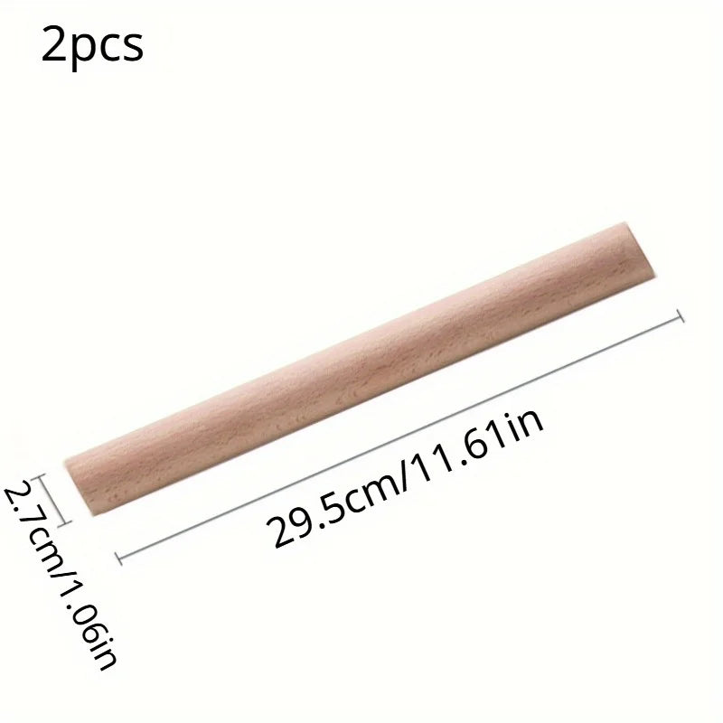 2-Pack Wooden Rolling Pins – Unpainted Hardwood Baking Tools Wooden Rolling Pin Babs 2pcs
