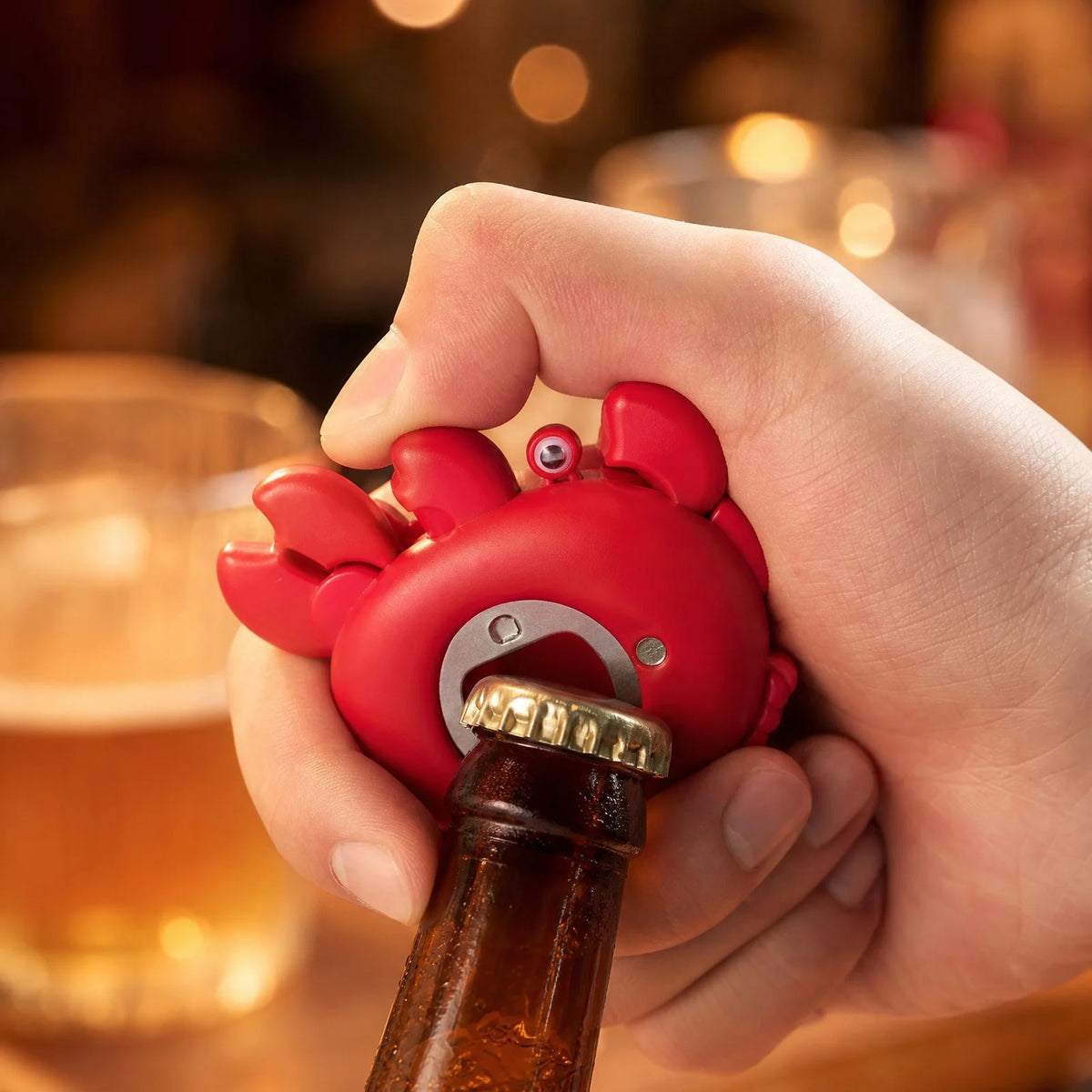 Crab 4-in-1 Multi-Tool Bottle Opener & Magnetic Fridge Magnet Kitchen Multi-Tool Babs