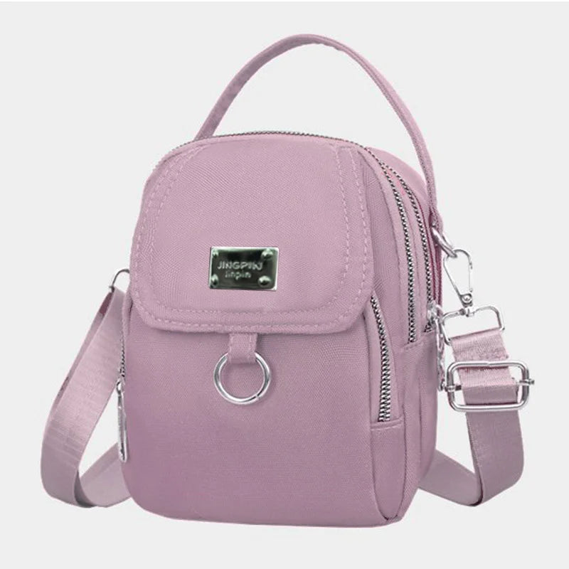 Women's Lightweight Solid Color Crossbody Shoulder Bag Crossbody Shoulder Bag Babs Light purple