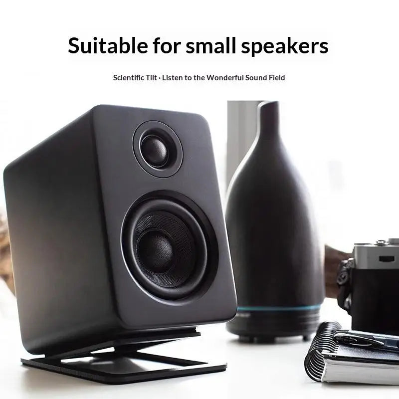 HUXUAN 2-Pack Desktop Speaker Stands – Aluminum Anti-Slip Speaker Stand Babs