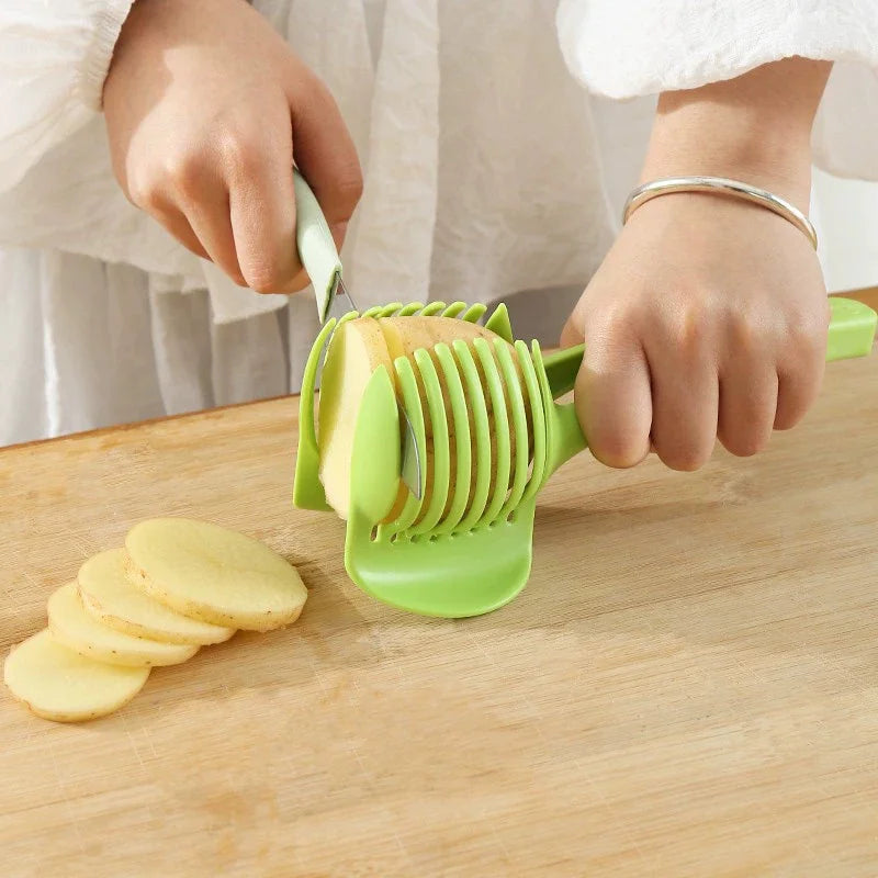 Lemon & Tomato Slicer Clip – Easy Fruit Cutting Tool Fruit Slicer Clip Babs