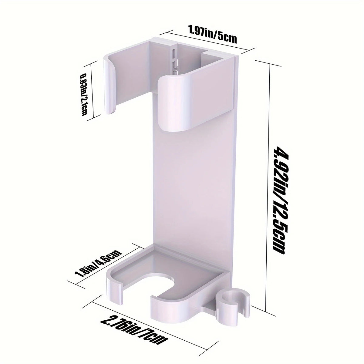 Wall-Mounted Hair Dryer Holder & Styling Tool Storage Rack Hair Tool Wall Rack Babs PURPLE