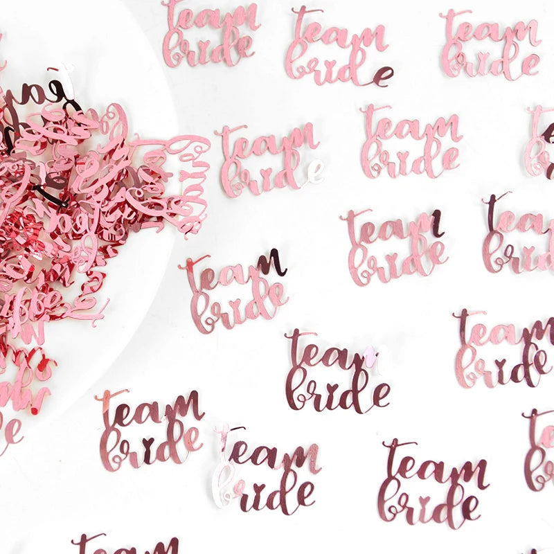 Rose Gold Team Bride Confetti – Bridal Shower Party Decor Party Confetti Decor Babs