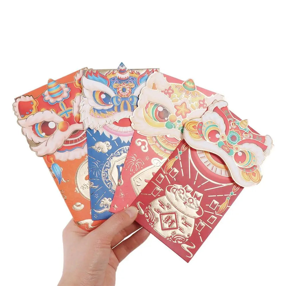 Lucky Dragon Red Envelopes 4pcs – New Year & Wedding Gift Red Gift Envelopes Babs