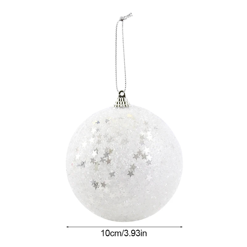 Large White Foam Christmas Ball Ornaments | Xmas Tree Pendants Christmas Ball Ornaments Babs A
