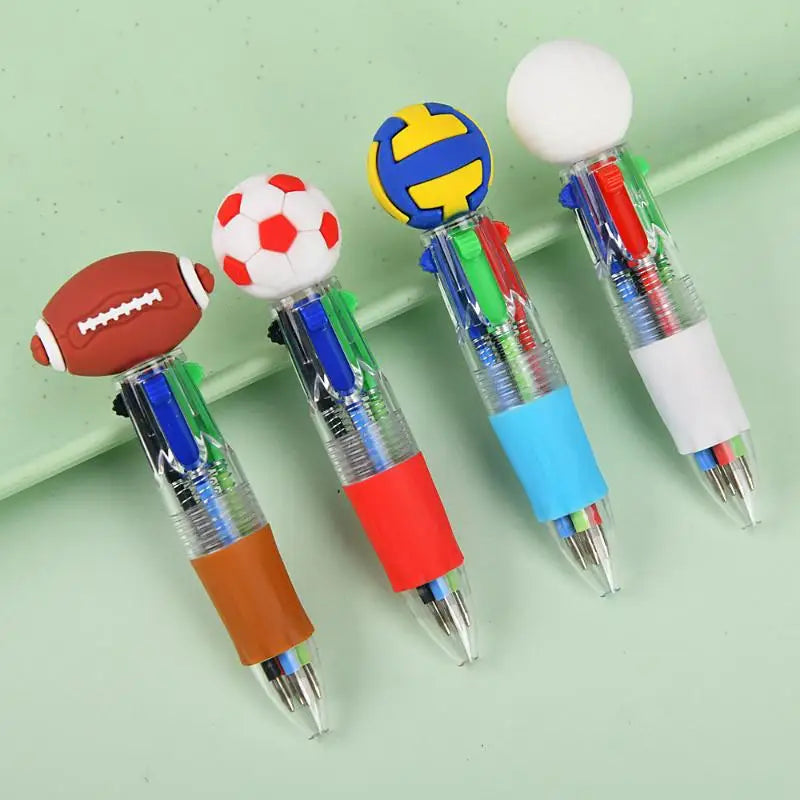 Sports Four-Color Pens Party Favors – Football & Basketball 10/20Pcs Novelty Party Pens Babs