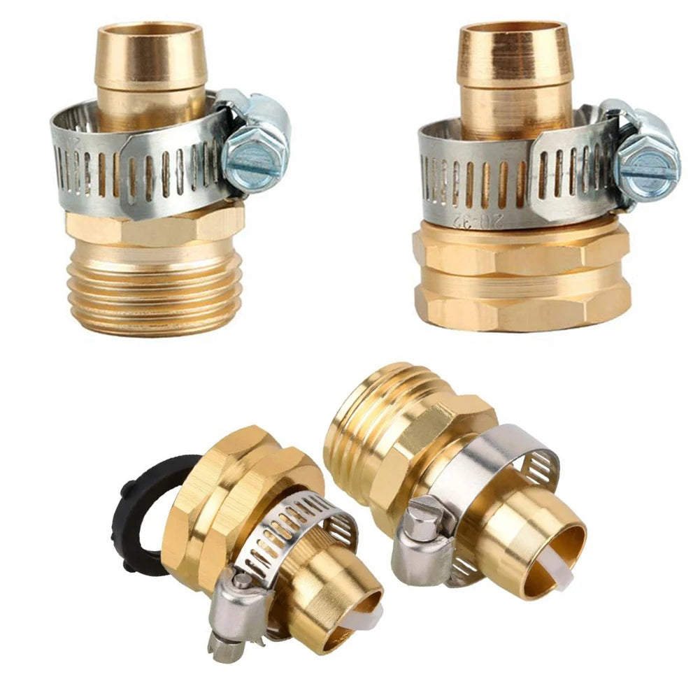 3/4 Inch Brass Garden Hose Repair Mender Kit with Clamp Hose Repair Kit Babs