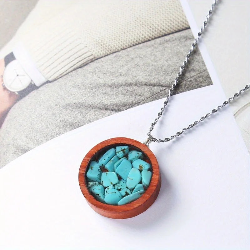3Pcs Red Rosewood DIY Crystal Resin Jewelry Pendant Frames Jewelry Pendant Frame Babs