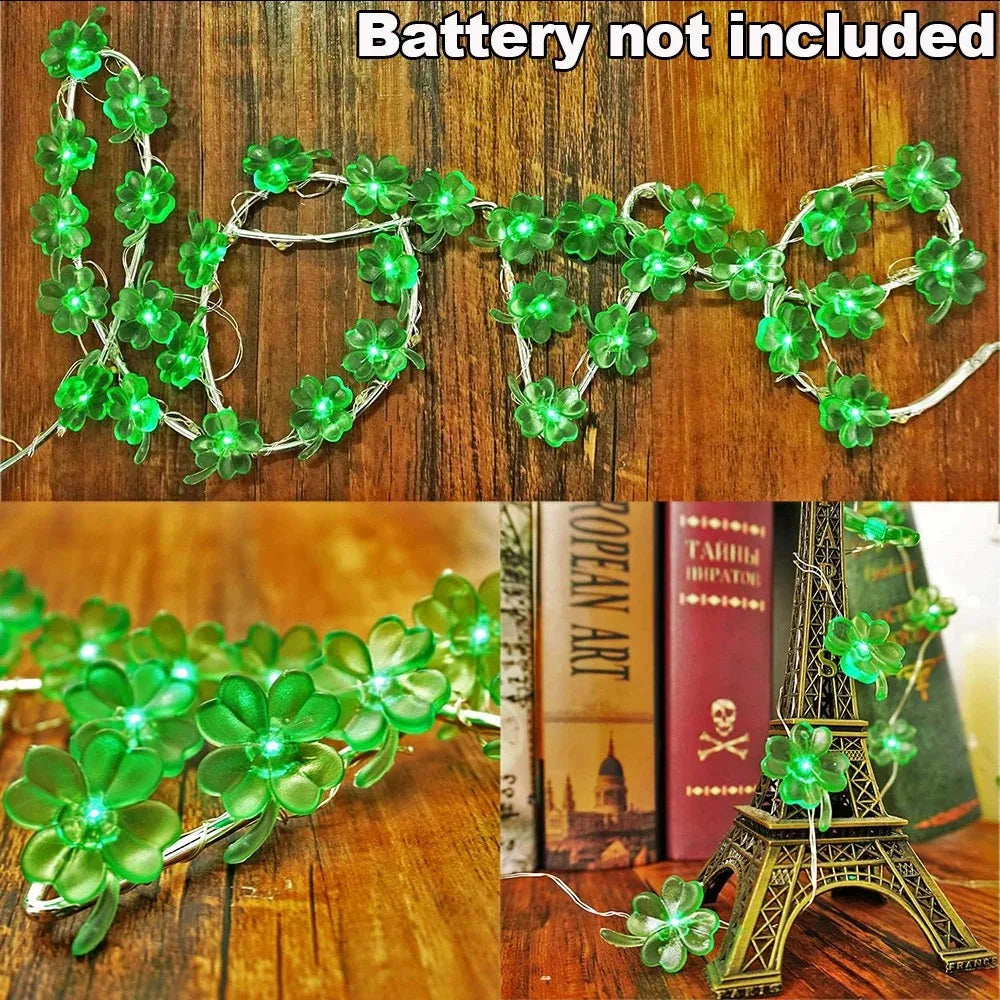 Clover LED String Lights – Green Fairy Lights for Home & Party LED String Lights Babs
