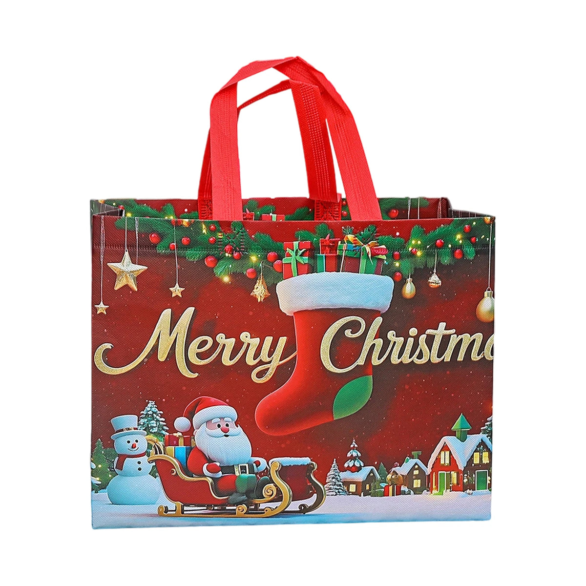 Reusable Non-Woven Christmas Gift Bags with Handles Christmas Gift Bags Babs One Size One Size K