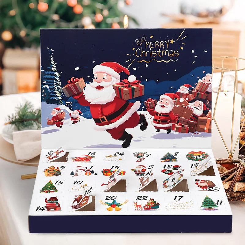 24-Grid Christmas Advent Calendar DIY Fillable Gift Boxes for Kids Advent Calendar Set Babs