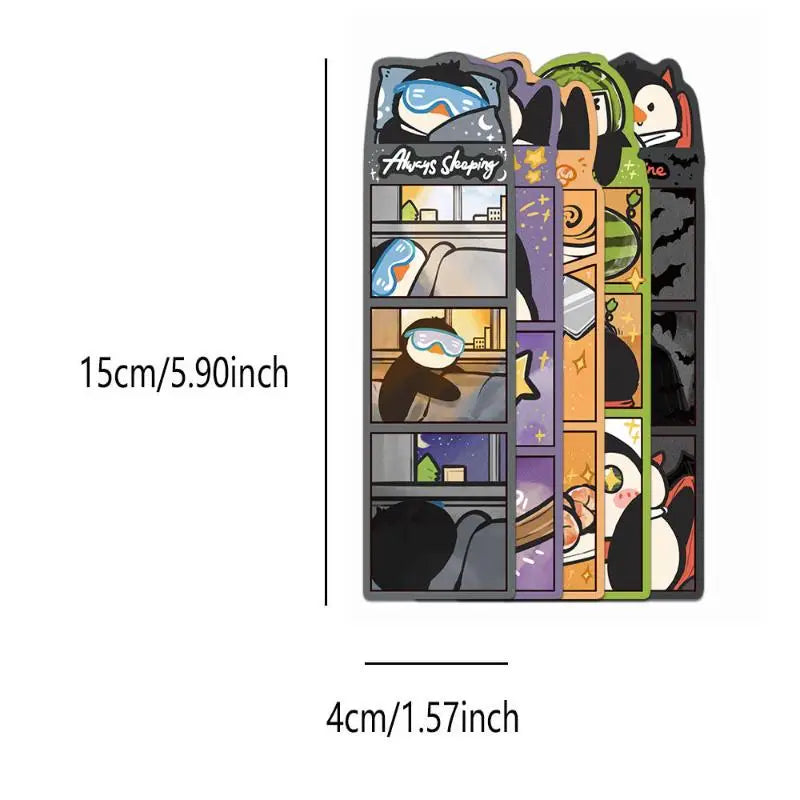30pcs Cartoon Penguin Bookmarks Set – Fun Reading Stationery Bookmark Set Babs