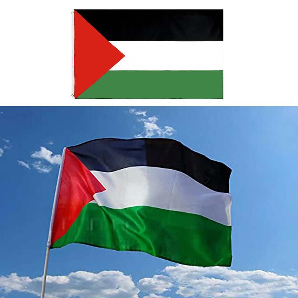 Palestine Flag 90x150cm | Polyester Palestinian Banner Decorative Flag Babs
