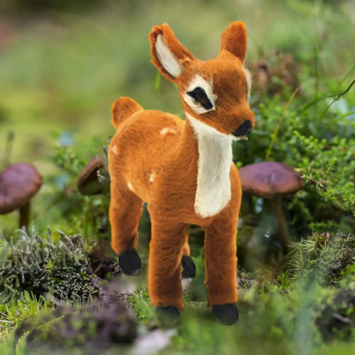 Plush Sika Deer Figurine | Christmas Reindeer Ornament Décor Christmas Deer Ornament Babs