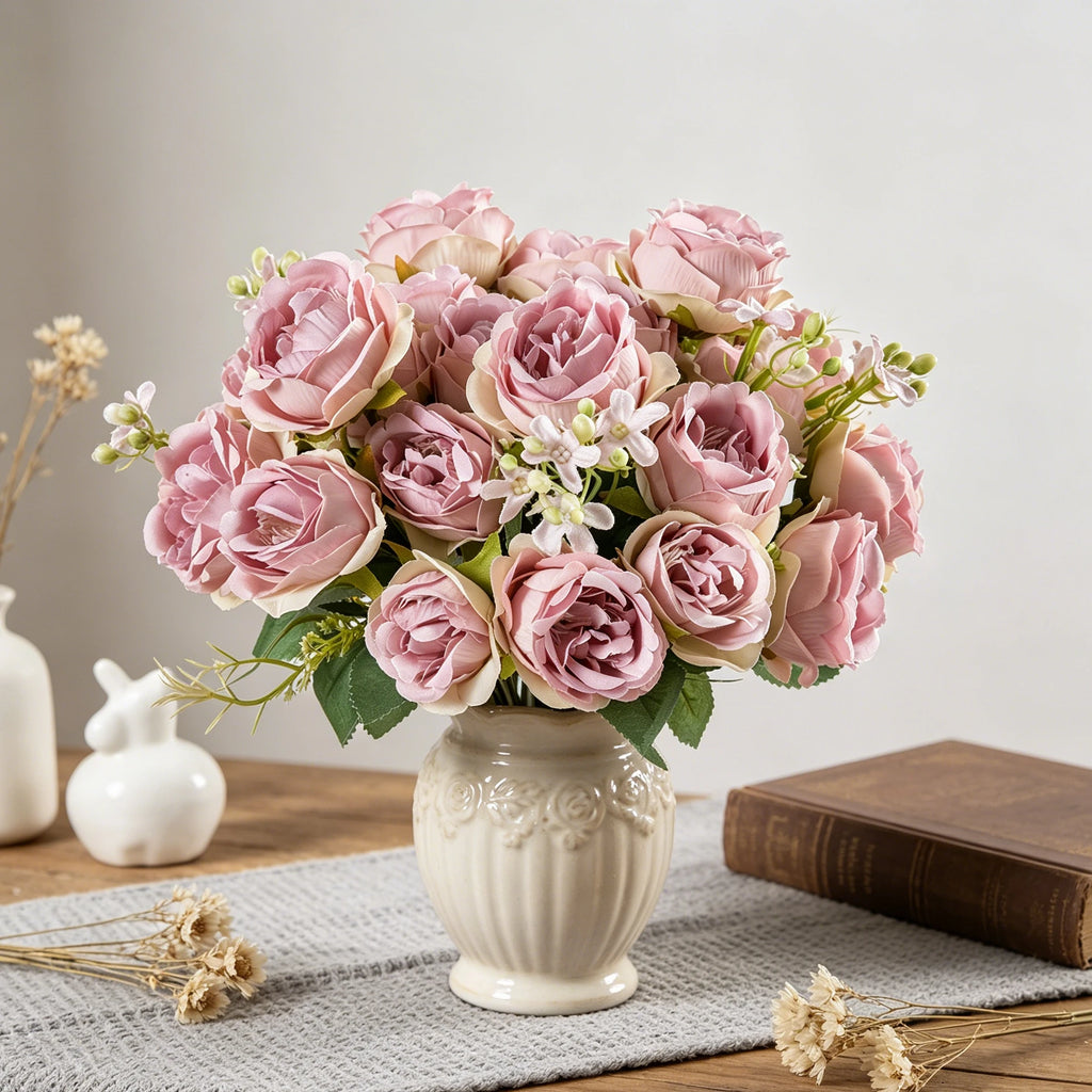Artificial Silk Rose Bouquet for Wedding & Home Decor Artificial Flower Bouquet Babs
