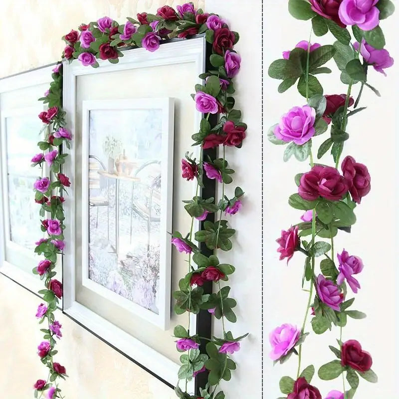 2.5m Artificial Rose Vine | 45 Roses Wedding & Event Décor Artificial Flower Vine Babs