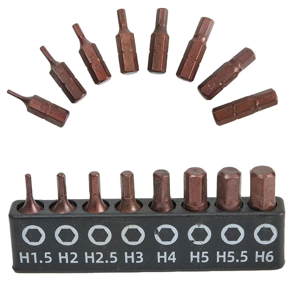 8-Pc Magnetic Screwdriver Bit Set – PH Torx Hex, 1/4" Shank Screwdriver Bit Set Babs