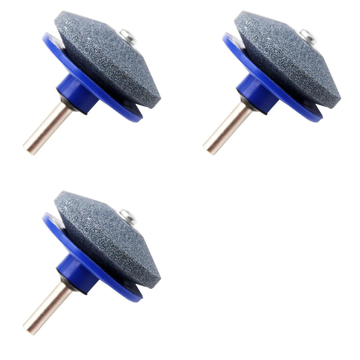 Lawn Mower Blade Sharpener & Balancer | Drill-Powered Grinder Blade Sharpening Tool Babs 3pcs-Blue grindstone