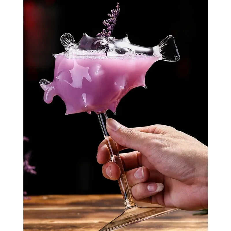 Puffer Fish Goblet – Novelty Cocktail & Wine Glass Novelty Wine Glass Babs