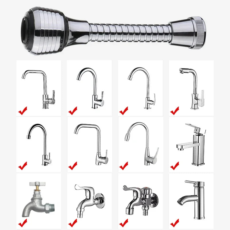 360° Rotatable Faucet Extender | 2 Mode High-Pressure Water Saver Faucet Extender Babs