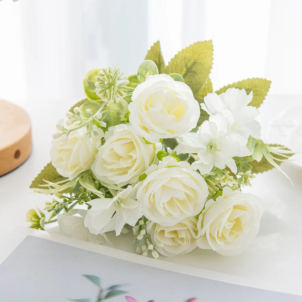 Artificial Silk Rose Bouquet – Wedding & Home Décor Artificial Flower Bouquet Babs