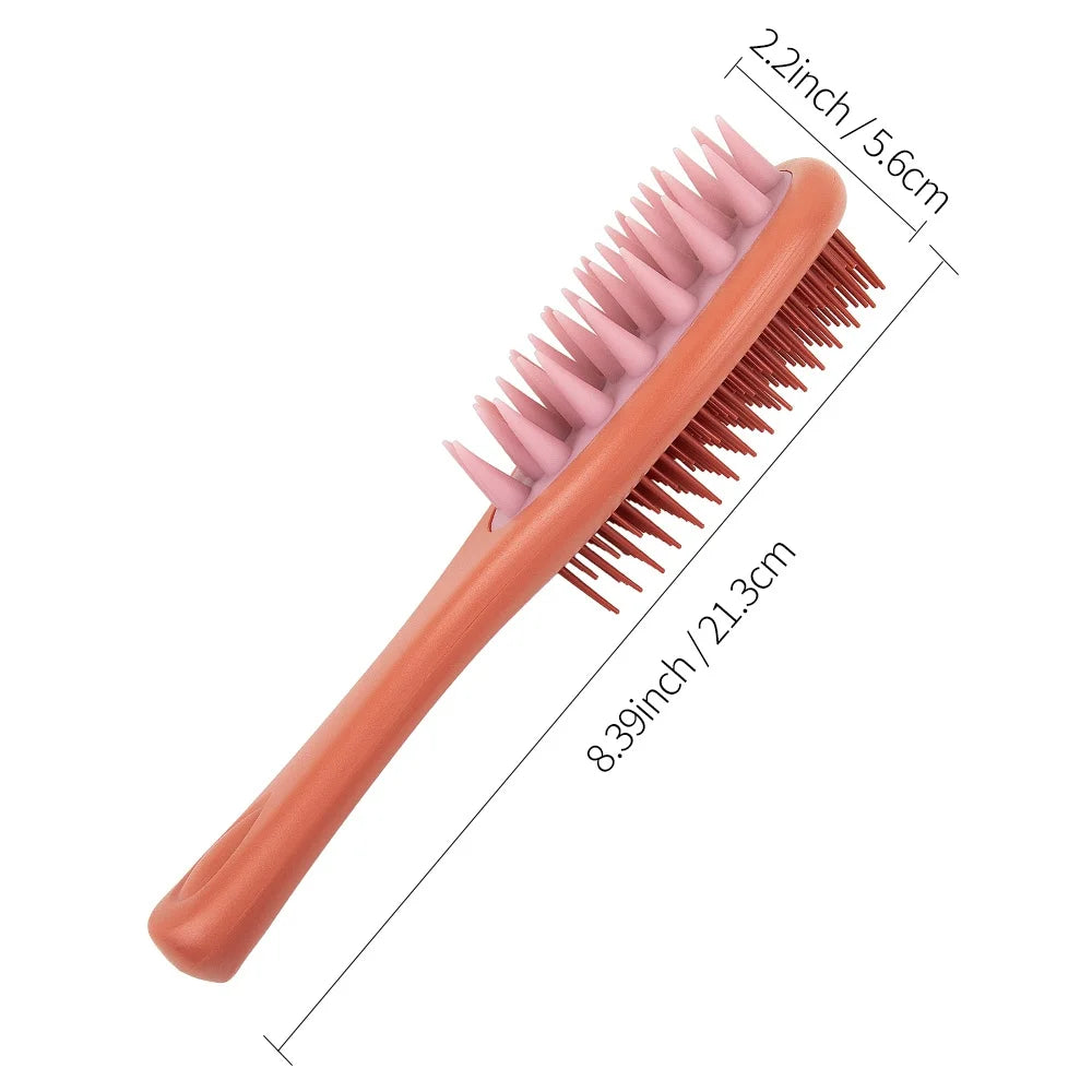 Double-Sided Silicone Scalp Massage Hair Brush | Dry & Wet Scalp Massage Brush Babs