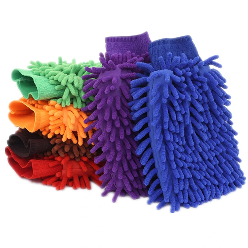 Double-Sided Chenille Car Wash Mitt – Scratch-Free Microfiber Car Wash Mitt Babs