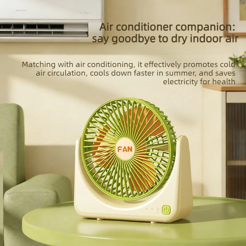 Portable USB Rechargeable Desktop Fan – 3-Speed U-Shape Mini Portable Desktop Fan Babs