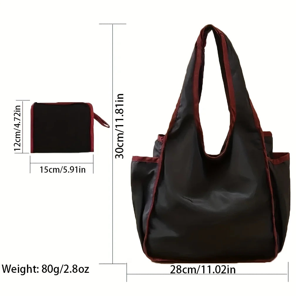 Reusable Foldable Grocery Tote Bags with Zipper Pouch Reusable Tote Bags Babs