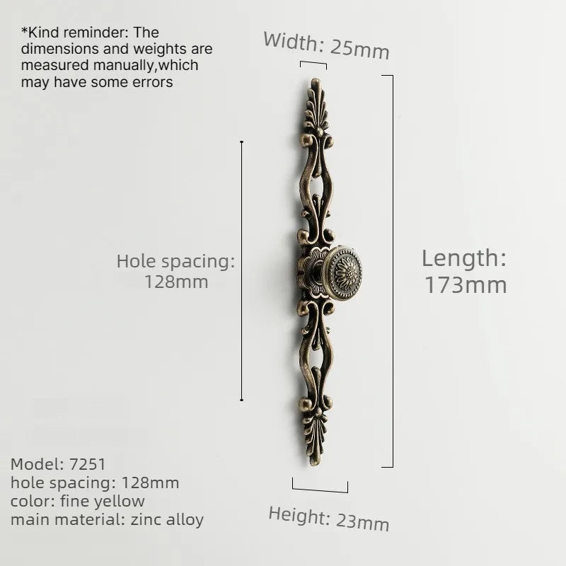 4pcs Vintage Bronze Cabinet Drawer Pull Handles – Zinc Alloy Cabinet Drawer Handles Babs