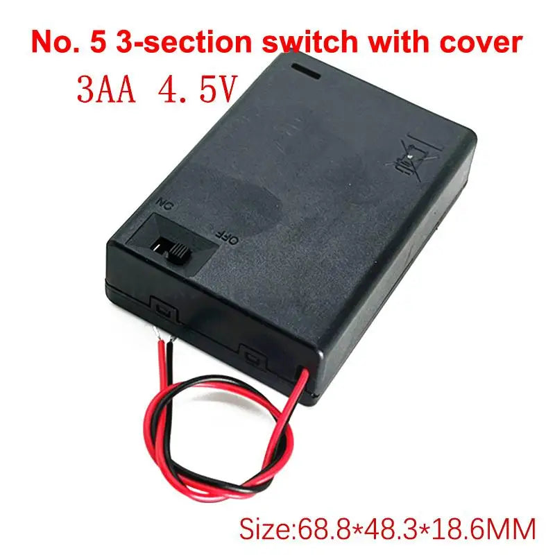 AA Battery Holder 1–4 Slot DIY Case with Leads | HUXUAN Battery Holder Case Babs A3