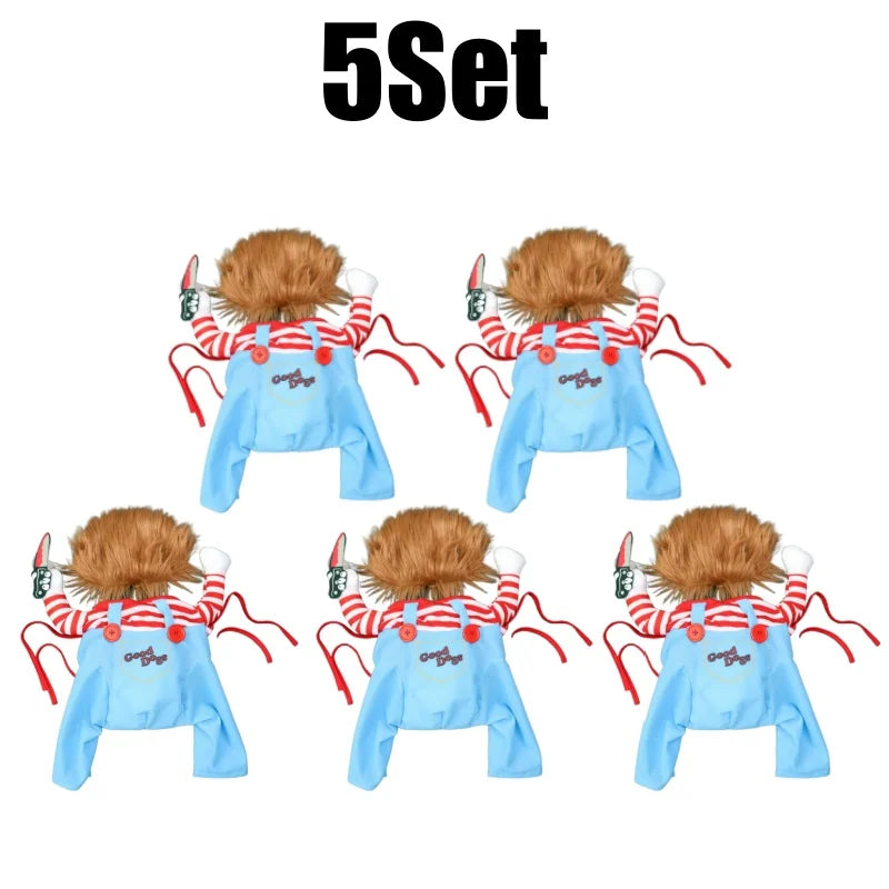 Dog Halloween Doll Costume – Funny Outfit for Small & Medium Pets Pet Halloween Costume Babs 5Set XL
