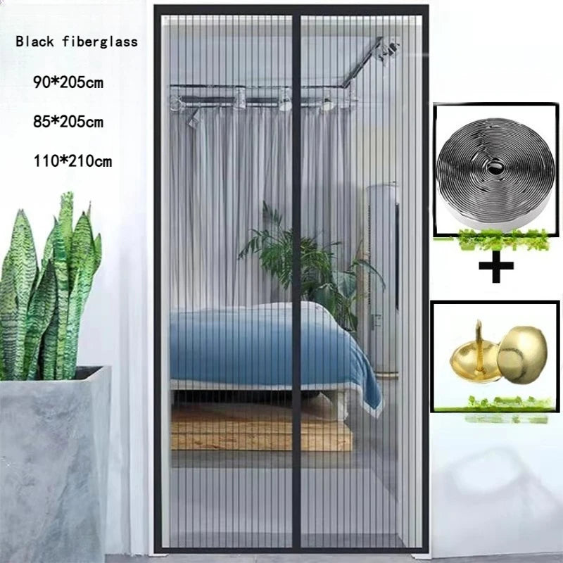 Magnetic Screen Door Curtain – Fiberglass Anti-Mosquito Mesh Magnetic Screen Curtain Babs