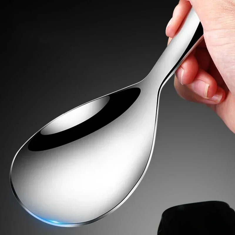 304 Stainless Steel Rice Spoon – Large Non-Stick Kitchen Scoop Kitchen Rice Spoon Babs