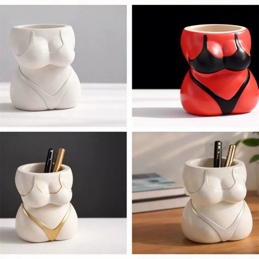 Creative Enamel Pen Holder – European Style Desktop Organizer Desktop Pen Holder Babs