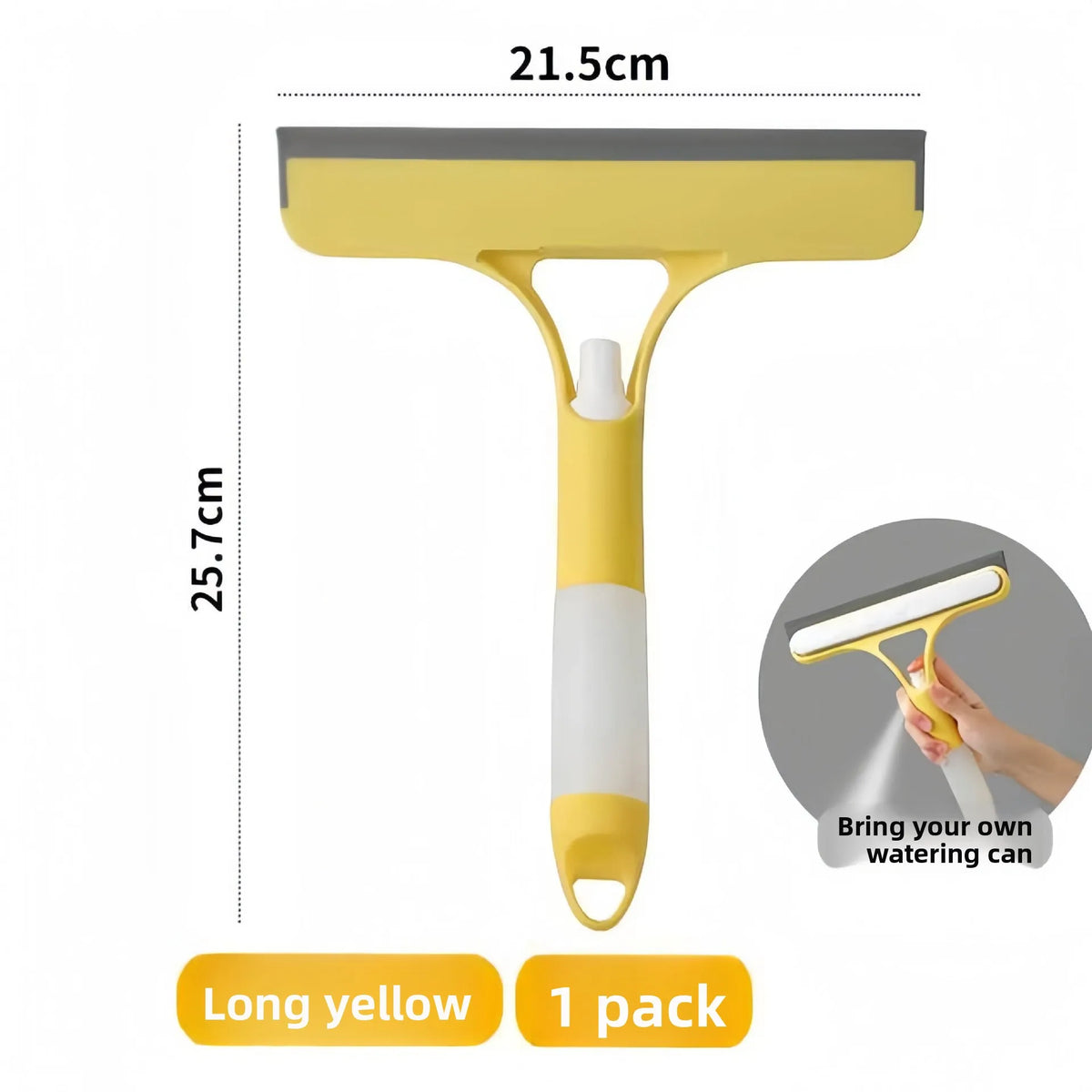 3-in-1 Squeegee Scraper Window & Mirror Glass Cleaner Tool Window Squeegee Tool Babs YELLOW