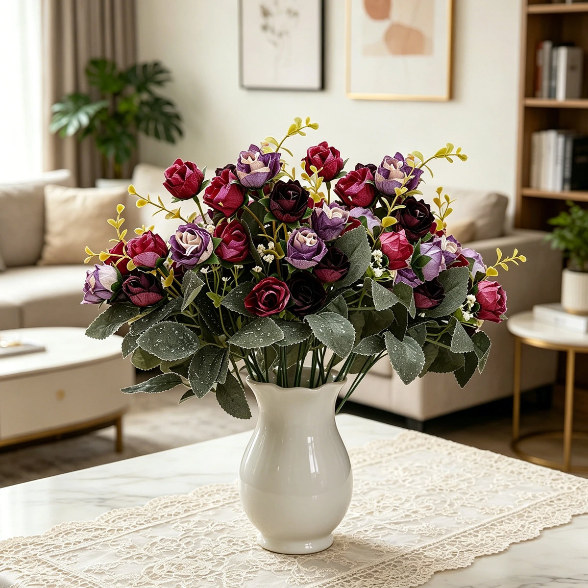 Artificial Silk Rose Bouquet – Wedding & Home Décor Artificial Flower Bouquet Babs