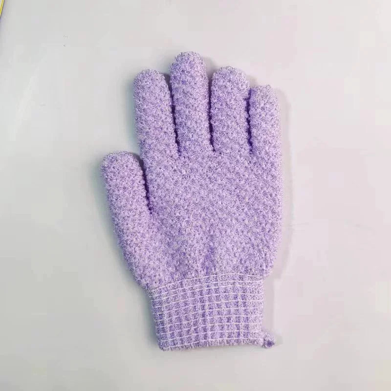 Soft Exfoliating Bath Gloves & Back Scrubber Set | Babs Exfoliating Bath Gloves Babs Purple