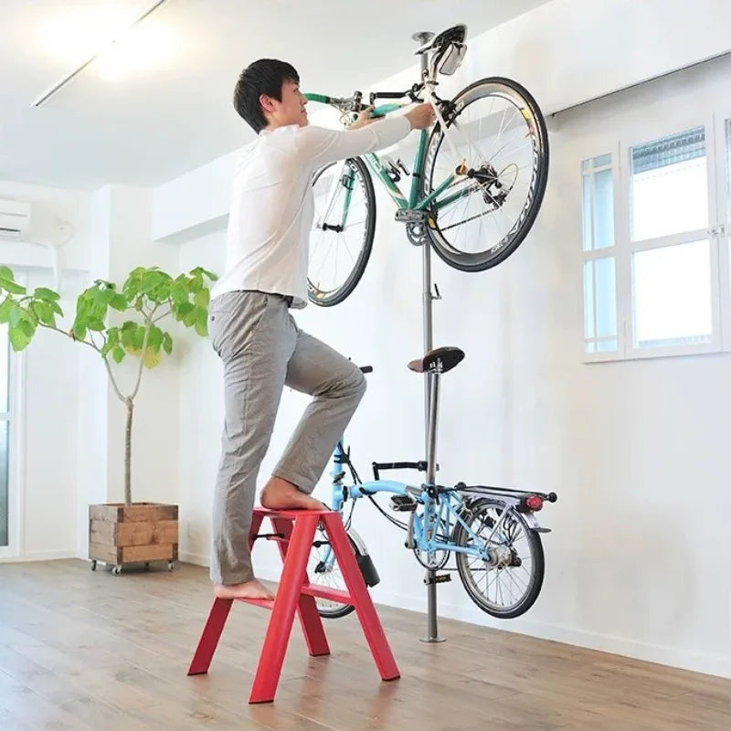 Folding Aluminum 3-Step Ladder – Portable Multifunctional Step Stool Folding Step Ladder Babs