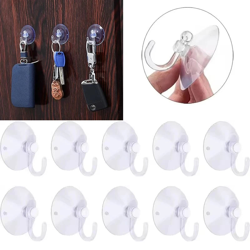 20pcs Clear Suction Cup Hooks – Bathroom, Kitchen & Glass Suction Cup Hooks Babs