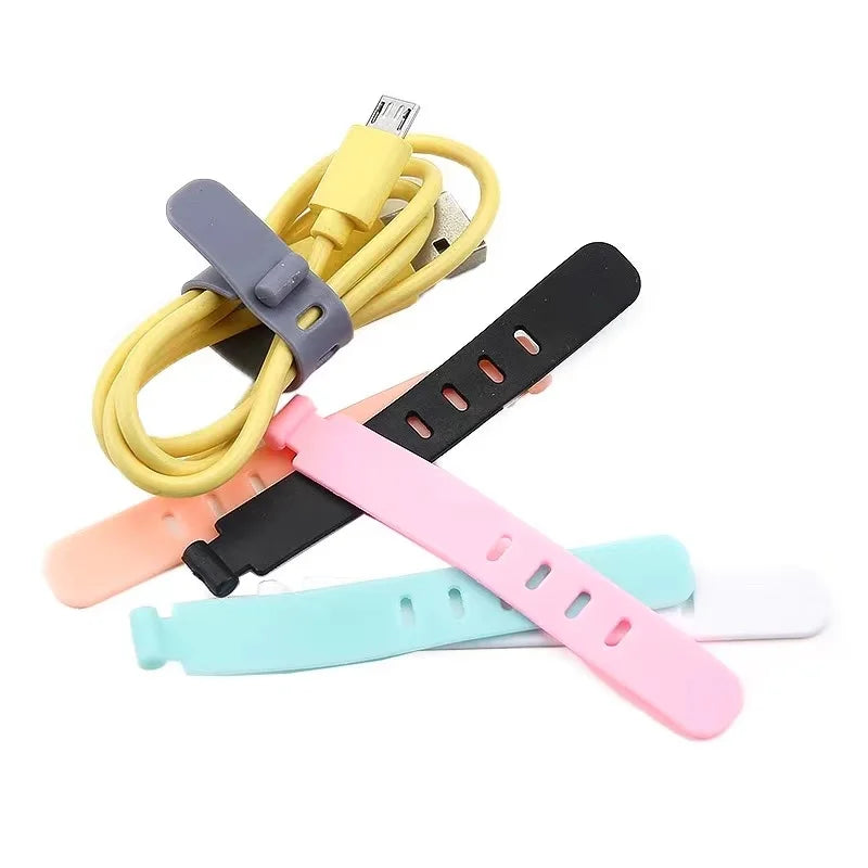 10-Pack Silicone Cable Organizer Ties | Cord Management Straps Cable Organizer Ties Babs