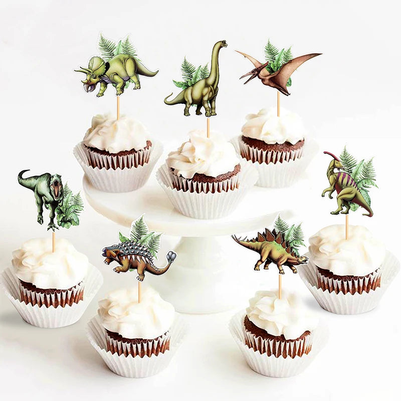 Dinosaur Cupcake Toppers & Cake Decor – Kids Birthday Party Cake Toppers Babs